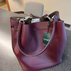 Ralph Lauren leather crossbody purse NWT cognac